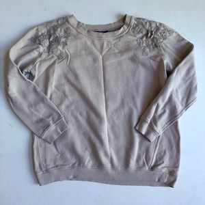 Hatch Collection Maternity Floral Applique Sweatshirt